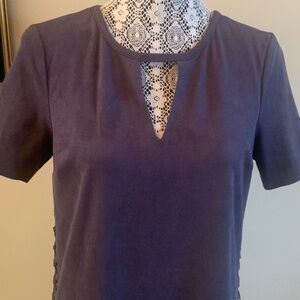 Stylish Purple Cutout Top